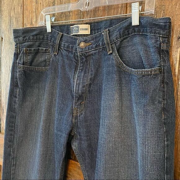 Levi’s Signature 36”* Blue Denim Faded Relaxed Straight Relaxed Jeans - Picture 5 of 6
